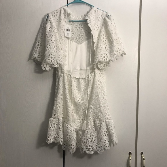 NWT Size S 1st Sight Lace White Mini Dress - Picture 4 of 4